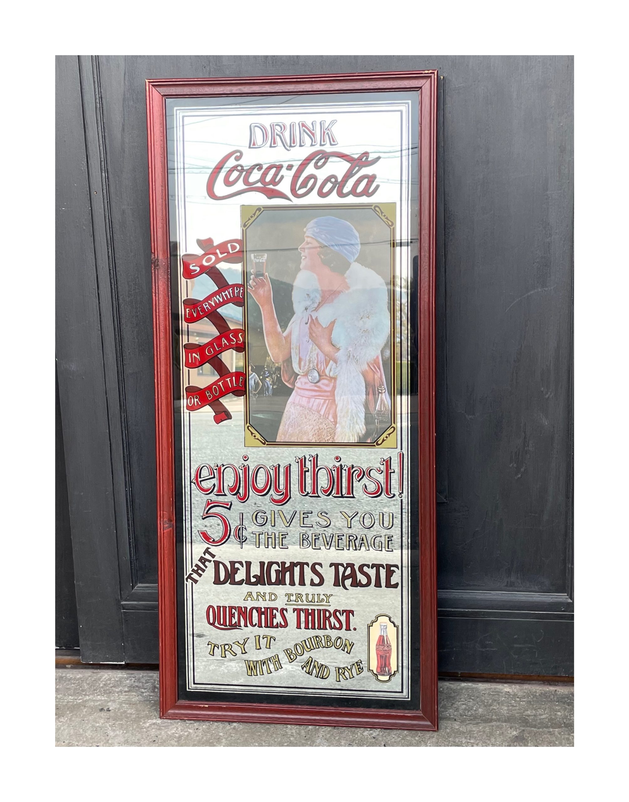 ヴィンテージ coca colaのパブミラー | Botanical Clover